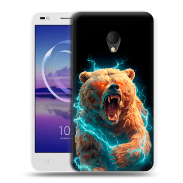 Силиконовый чехол на Alcatel U5 HD 5047d с принтом Медведь
