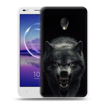 Силиконовый чехол на Alcatel U5 HD 5047d с принтом Волк
