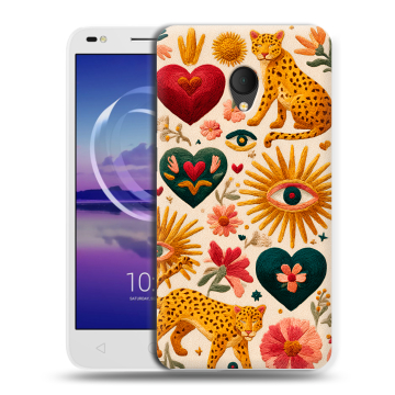 Силиконовый чехол на Alcatel U5 HD 5047d с принтом Модный принт