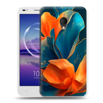 Силиконовый чехол на Alcatel U5 HD 5047d с принтом Цветы