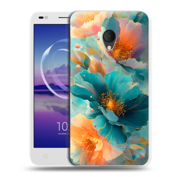 Силиконовый чехол на Alcatel U5 HD 5047d с принтом Цветы