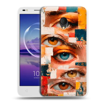 Силиконовый чехол на Alcatel U5 HD 5047d с принтом Модный принт