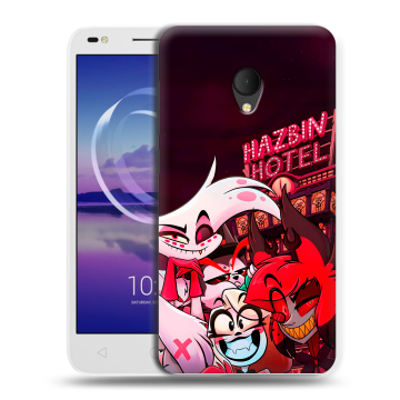 Силиконовый чехол на Alcatel U5 HD 5047d с принтом Hazbin Hotel Отель Хазбин