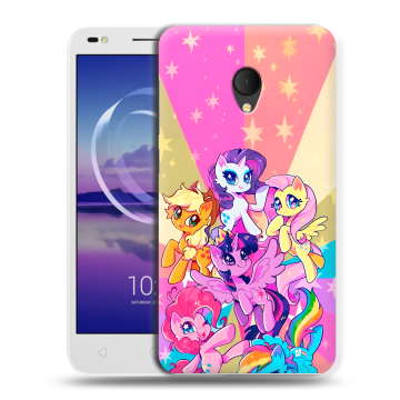 Силиконовый чехол на Alcatel U5 HD 5047d с принтом My little pony Дружба чудо
