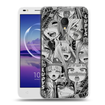 Силиконовый чехол на Alcatel U5 HD 5047d с принтом Ahegao Ахегао Аниме