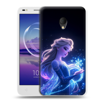 Силиконовый чехол на Alcatel U5 HD 5047d с принтом Холодное сердце Frozen