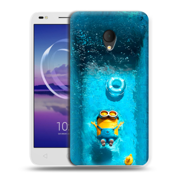 Силиконовый чехол на Alcatel U5 HD 5047d с принтом Миньоны Силиконовый чехол на Alcatel U5 HD 5047d с принтом Миньоны