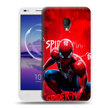 Силиконовый чехол на Alcatel U5 HD 5047d с принтом Spiderman Человек паук Силиконовый чехол на Alcatel U5 HD 5047d с принтом Spiderman Человек паук