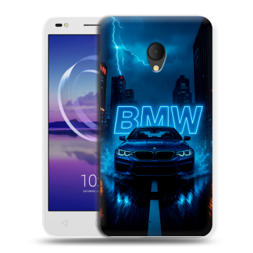 Силиконовый чехол на Alcatel U5 HD 5047d с принтом BMW БМВ