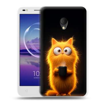 Силиконовый чехол на Alcatel U5 HD 5047d с принтом Смешной кот