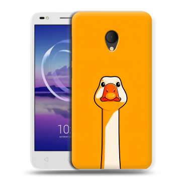 Силиконовый чехол на Alcatel U5 HD 5047d с принтом Смешная утка