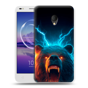 Силиконовый чехол на Alcatel U5 HD 5047d с принтом Медведь