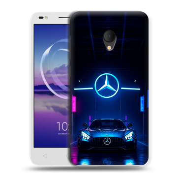 Силиконовый чехол на Alcatel U5 HD 5047d с принтом Mercedes Мерседес