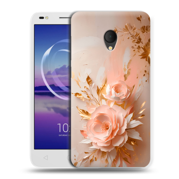 Силиконовый чехол на Alcatel U5 HD 5047d с принтом женский