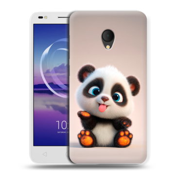 Силиконовый чехол на Alcatel U5 HD 5047d с принтом милая панда