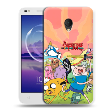 Силиконовый чехол на Alcatel U5 HD 5047d с принтом Adventure time Время приключений