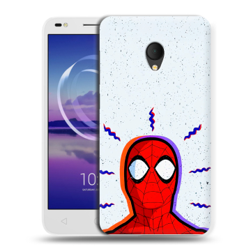 Силиконовый чехол на Alcatel U5 HD 5047d с принтом Spiderman Человек паук