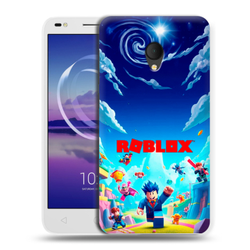 Силиконовый чехол на Alcatel U5 HD 5047d с принтом Roblox Роблокс