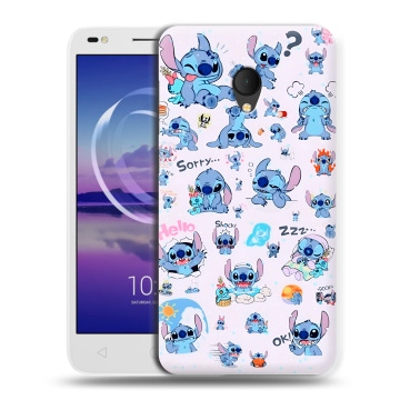 Силиконовый чехол на Alcatel U5 HD 5047d с принтом Лило и Стич Силиконовый чехол на Alcatel U5 HD 5047d с принтом Лило и Стич