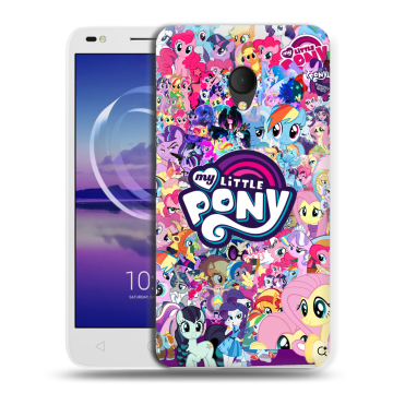 Силиконовый чехол на Alcatel U5 HD 5047d с принтом My little pony Дружба чудо