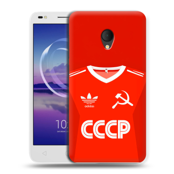 Силиконовый чехол на Alcatel U5 HD 5047d с принтом Флаг Герб СССР