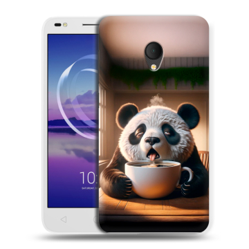Силиконовый чехол на Alcatel U5 HD 5047d с принтом смешная панда