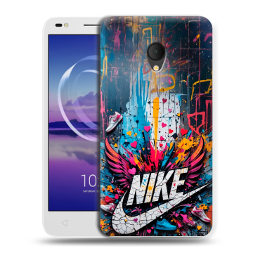 Силиконовый чехол на Alcatel U5 HD 5047d с принтом Nike Найк
