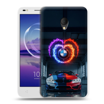Силиконовый чехол на Alcatel U5 HD 5047d с принтом BMW БМВ