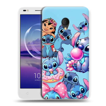Силиконовый чехол на Alcatel U5 HD 5047d с принтом Лило и Стич Силиконовый чехол на Alcatel U5 HD 5047d с принтом Лило и Стич