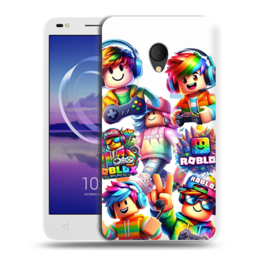 Силиконовый чехол на Alcatel U5 HD 5047d с принтом Roblox Роблокс