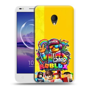 Силиконовый чехол на Alcatel U5 HD 5047d с принтом Roblox Роблокс