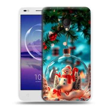 Силиконовый чехол на Alcatel U5 HD 5047d с принтом Новый год