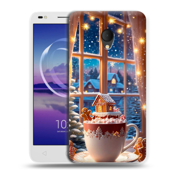 Силиконовый чехол на Alcatel U5 HD 5047d с принтом Новый год