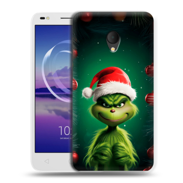 Силиконовый чехол на Alcatel U5 HD 5047d с принтом Гринч Новый год Рождество
