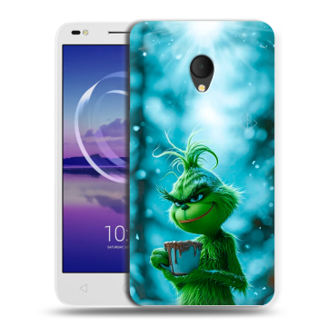 Силиконовый чехол на Alcatel U5 HD 5047d с принтом Новый год гринч