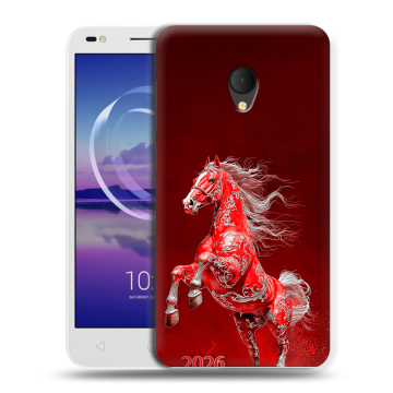 Силиконовый чехол на Alcatel U5 HD 5047d с принтом Новый год
