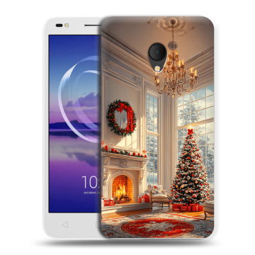 Силиконовый чехол на Alcatel U5 HD 5047d с принтом Новый год