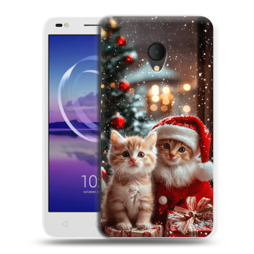 Силиконовый чехол на Alcatel U5 HD 5047d с принтом Новый год