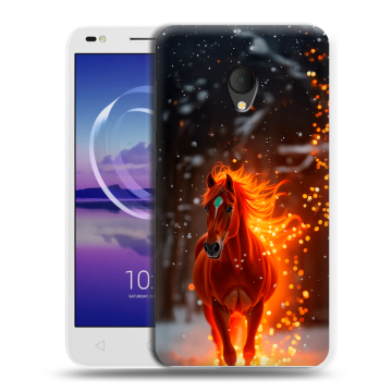 Силиконовый чехол на Alcatel U5 HD 5047d с принтом Новый год