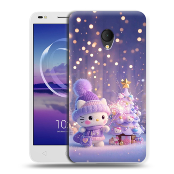 Силиконовый чехол на Alcatel U5 HD 5047d с принтом Новый год