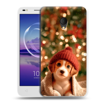 Силиконовый чехол на Alcatel U5 HD 5047d с принтом Новый год