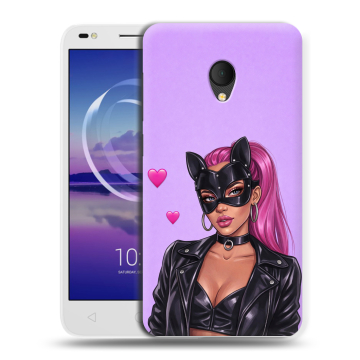 Силиконовый чехол на Alcatel U5 HD 5047d с принтом женский