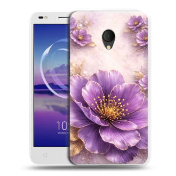Силиконовый чехол на Alcatel U5 HD 5047d с принтом женский