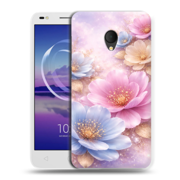 Силиконовый чехол на Alcatel U5 HD 5047d с принтом женский