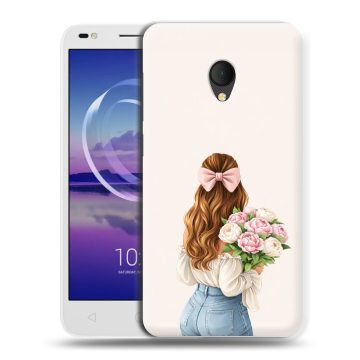 Силиконовый чехол на Alcatel U5 HD 5047d с принтом женский