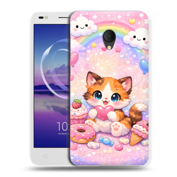 Силиконовый чехол на Alcatel U5 HD 5047d с принтом для девочек