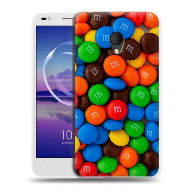 Силиконовый чехол на Alcatel U5 HD 5047d с принтом Конфеты Силиконовый чехол на Alcatel U5 HD 5047d с принтом Конфеты