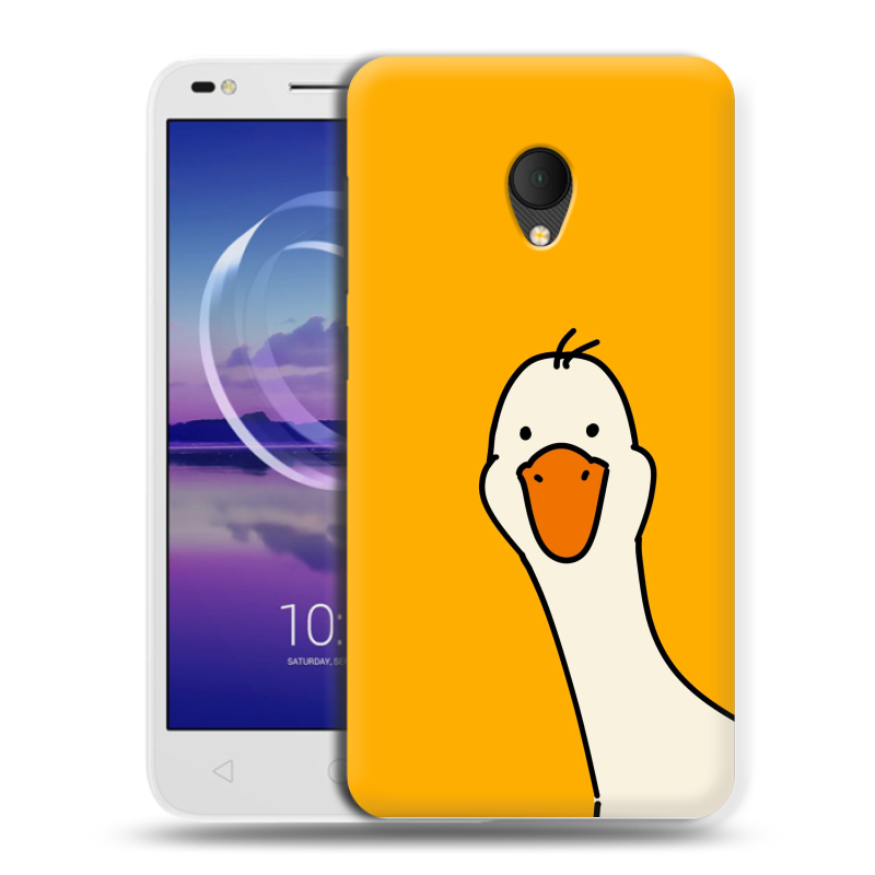 Силиконовый чехол на Alcatel U5 HD 5047d с принтом Утка Силиконовый чехол на Alcatel U5 HD 5047d с принтом Утка