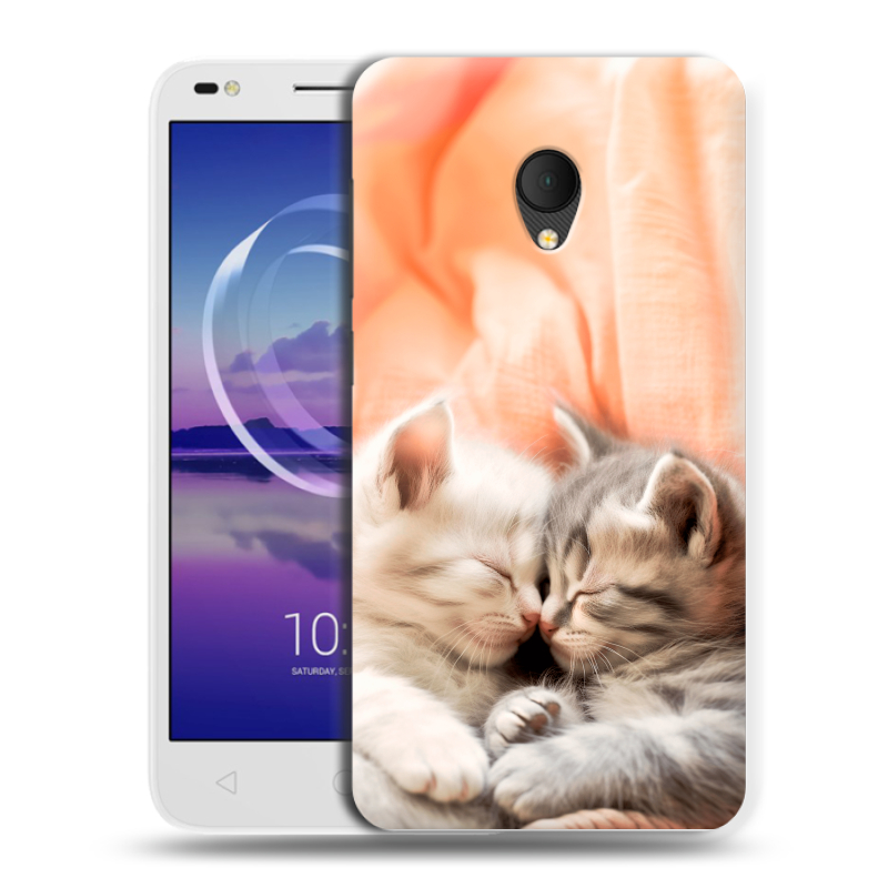 Силиконовый чехол на Alcatel U5 HD 5047d с принтом Котята Силиконовый чехол на Alcatel U5 HD 5047d с принтом Котята