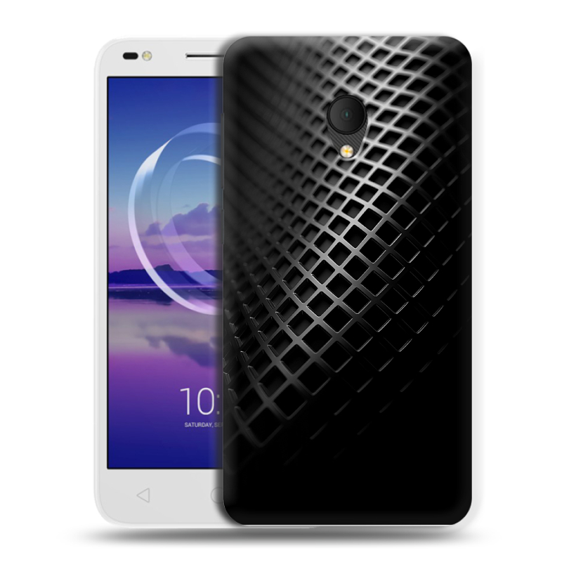 Силиконовый чехол на Alcatel U5 HD 5047d с принтом Текстура металла Силиконовый чехол на Alcatel U5 HD 5047d с принтом Текстура металла